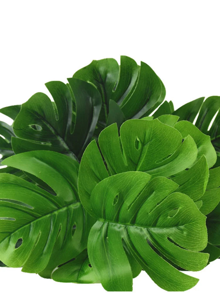 Palmeira Verde Artificial Folhas Monstera