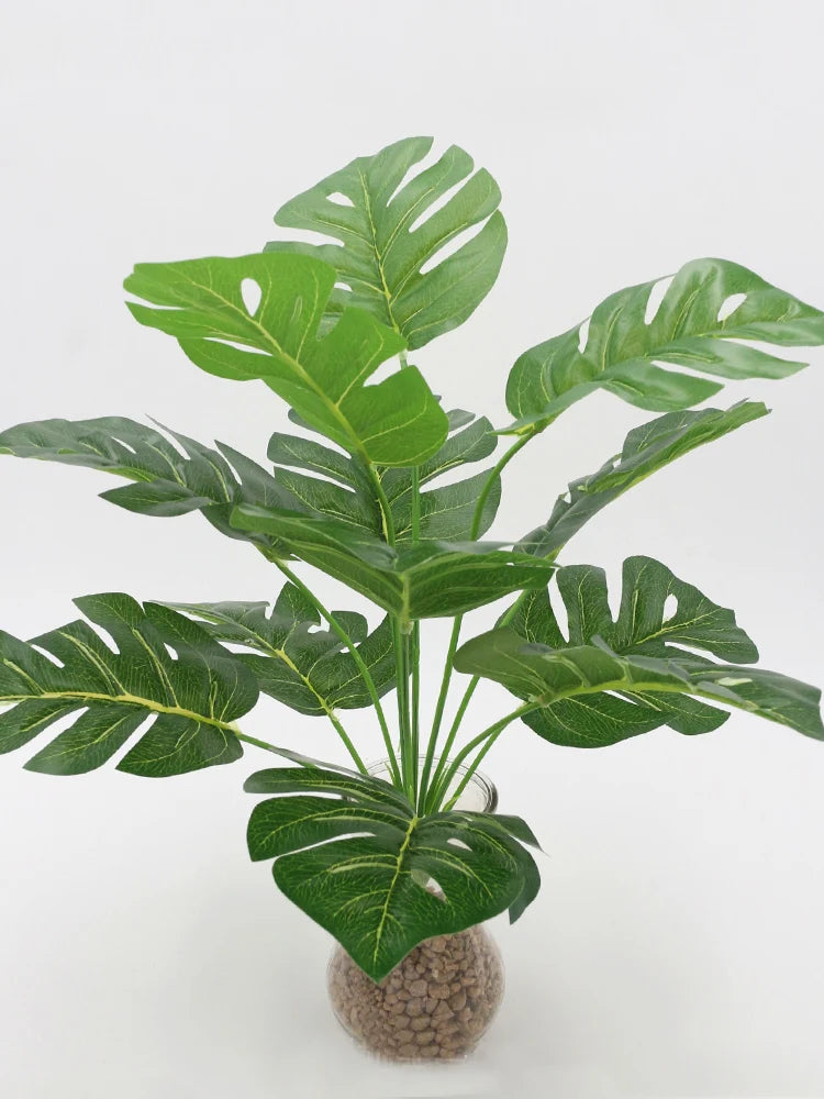 Palmeira Verde Artificial Folhas Monstera