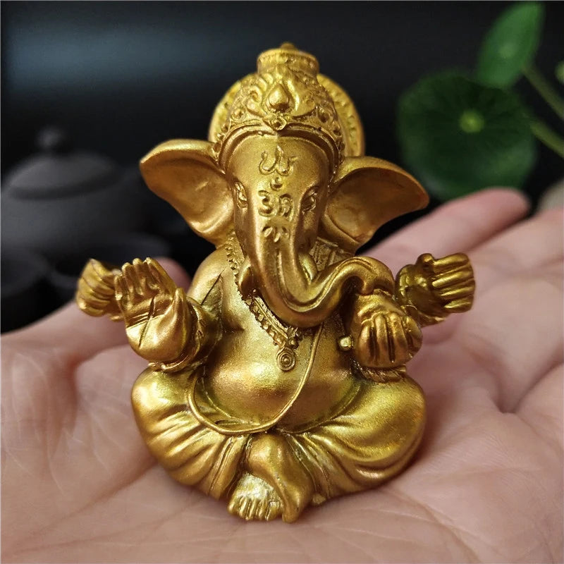 Estátua Ouro Ganesha