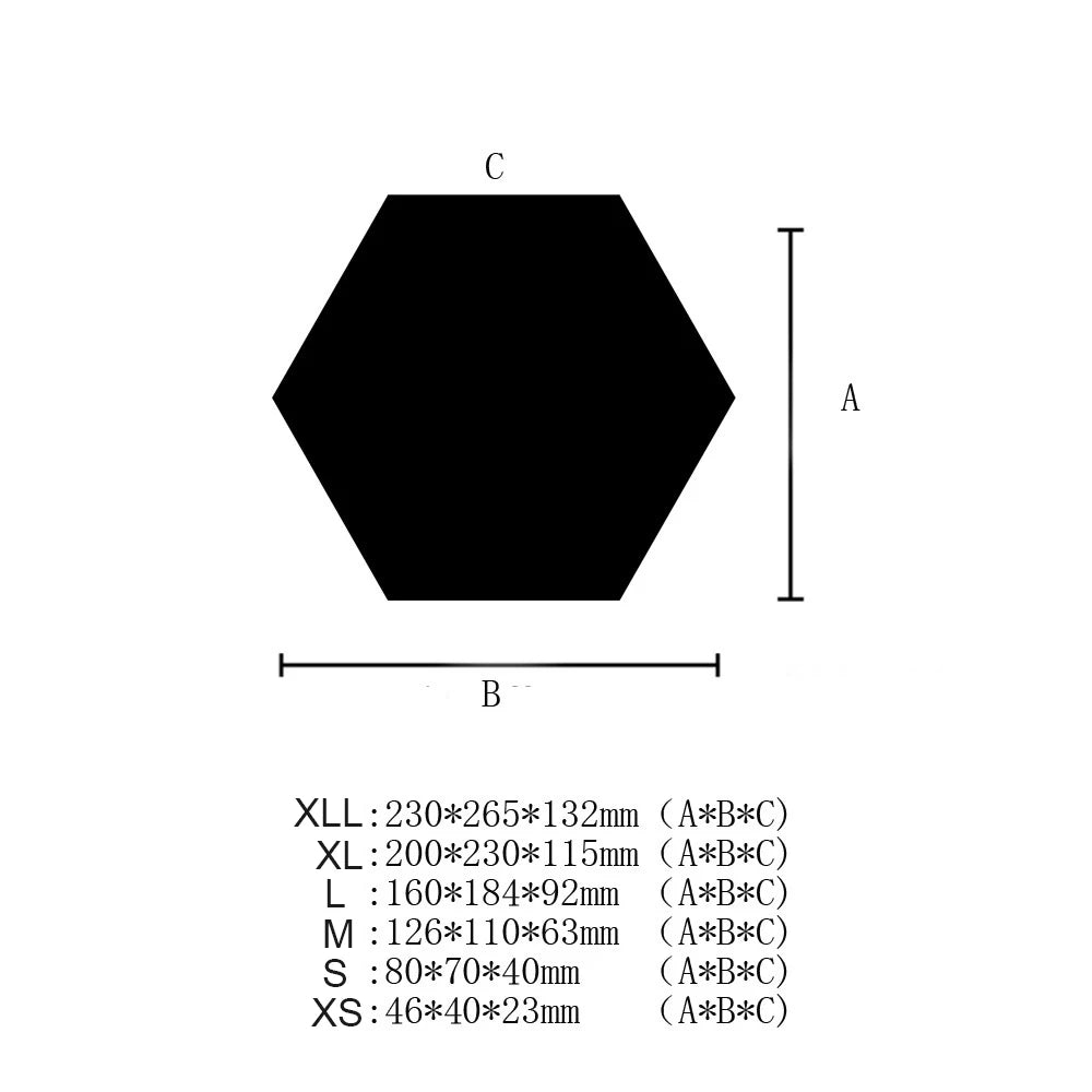 Espelho hexagonal Auto-adesivos