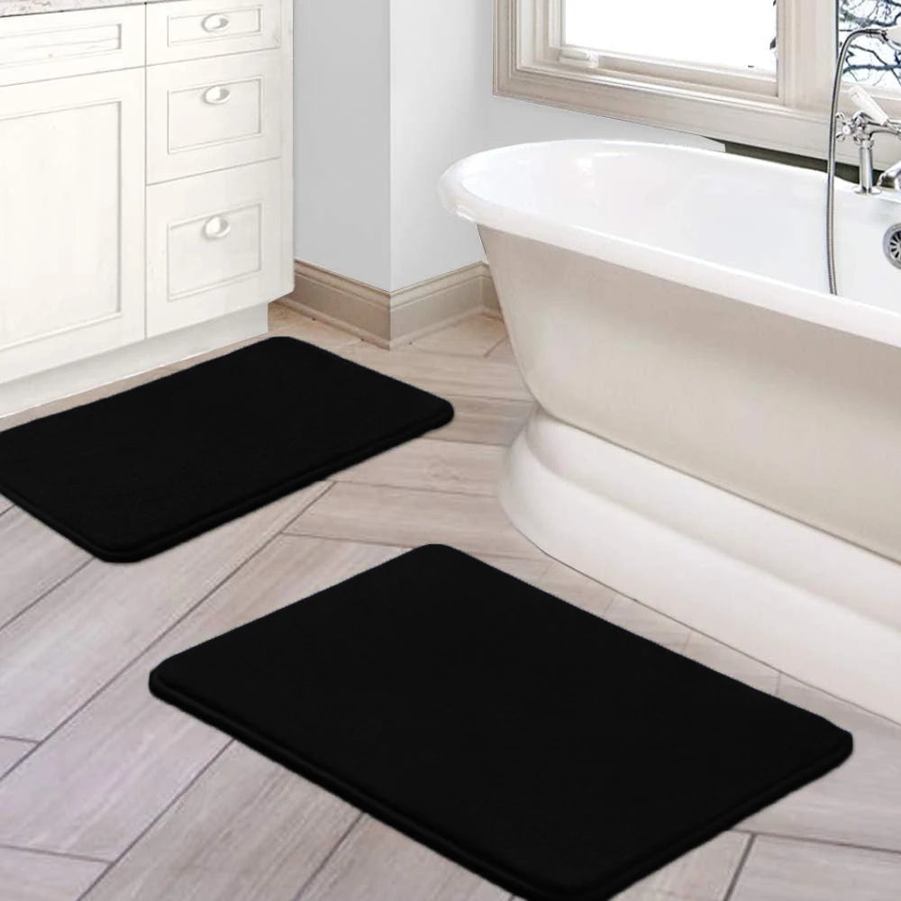 1pc Memory Foam Bath Mat Rug Comfortable Soft Super Water Absorption Machine Wash Non-Slip Thick Easier to Dry for Bedroom Door