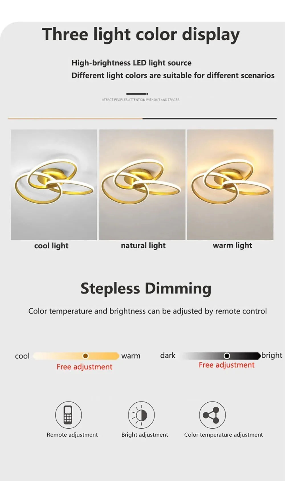 Lustre de Teto Acrílica Trefoil Regulável