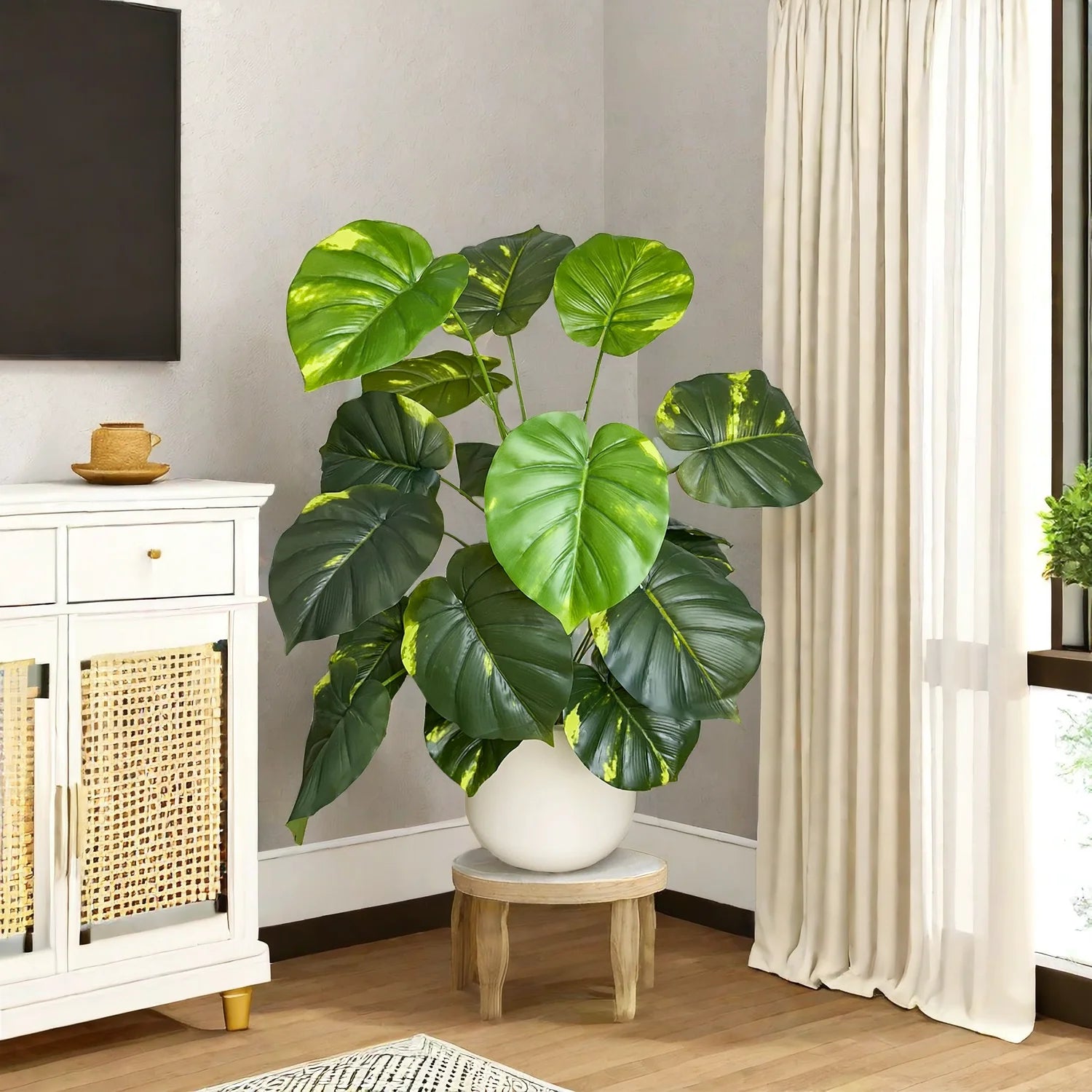 Planta Artificial Monstera, Ramo Realista Ornamental